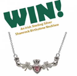 Shamrock Birthstone Necklace Giveaway prize ilustration