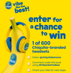 Chiquita Vibe Like the Best Sweepstakes prize ilustration