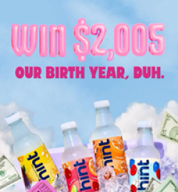 Hint Water 20th Birthday Sweepstakes prize ilustration