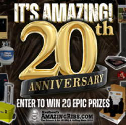 Amazing Ribs 20th Anniversary Sweepstakes prize ilustration