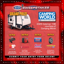 NHRA 2025 Sweepstakes prize ilustration
