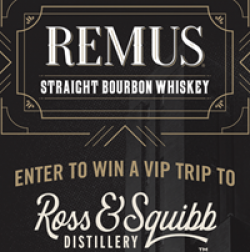 Remus Bourbon VIP Distillery Sweepstakes prize ilustration