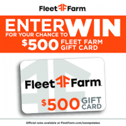 Fleet Farm $500 Gift Card Sweepstakes prize ilustration