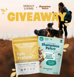 Sprout Living x Shameless Pets Giveaway prize ilustration