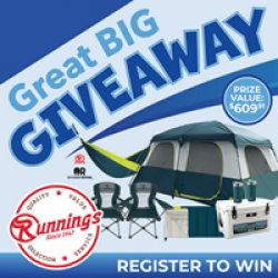 Runnings Outdoor Revival Camping Sweepstakes prize ilustration
