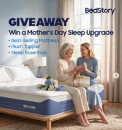 BedStory Mothers Day Sweepstakes prize ilustration