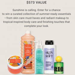 Avon Summer Beauty Sweepstakes prize ilustration