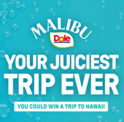 Malibu x Dole Hawaii Sweepstakes prize ilustration