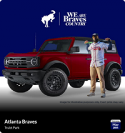 Braves Country Ford Bronco SUV Sweepstakes prize ilustration