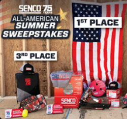 SENCO All American Summer Sweepstakes prize ilustration